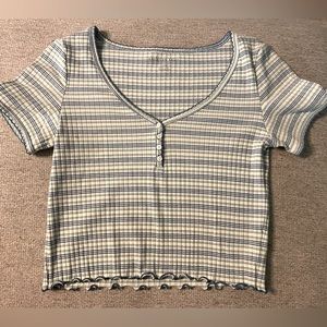 American Eagle Small Size blue baby tee, cropped